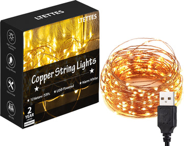 Copper Wire USB Fairy String Light - Warm White